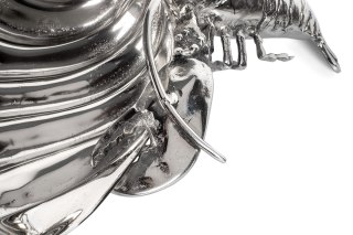 KARE chłodziarka na napoje / patera LOBSTER srebrna