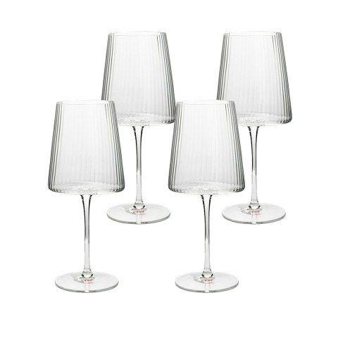 KARE komplet 4 kieliszków do wina RIFFLE 760 ml