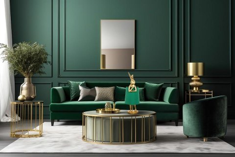 Kare Design KARE lampa stołowa RABBIT 68 cm złota / zielona