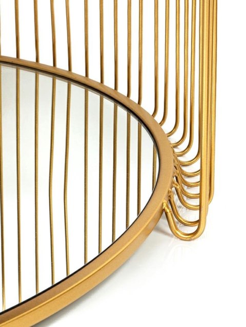 Kare Design KARE zestaw stolików WIRE DOUBLE I mosiądz