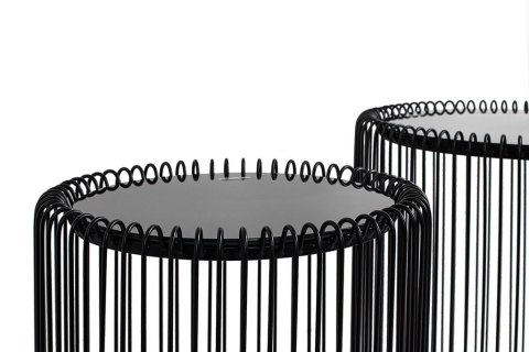 Kare Design KARE zestaw stolików kawowych WIRE 44 cm czarny