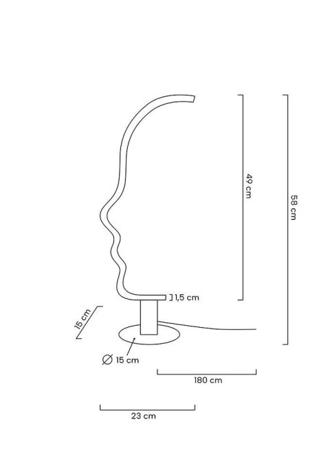Moosee MOOSEE lampa stołowa FACE TABLE czarna