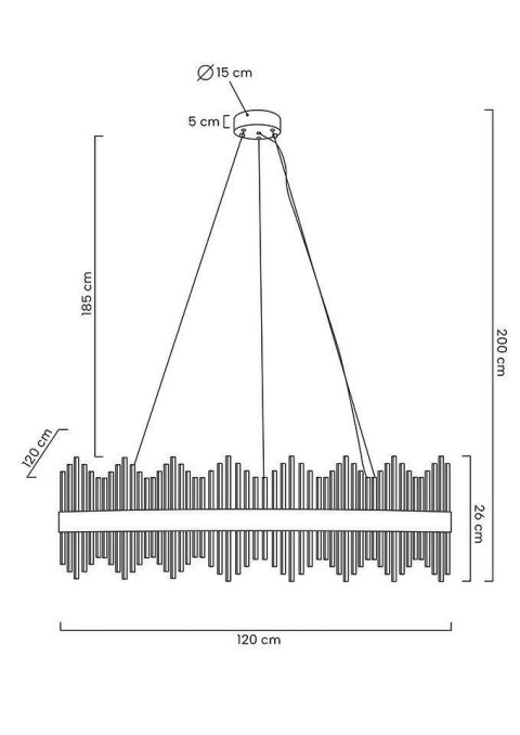 Moosee MOOSEE lampa wisząca FLORENS 120 złota