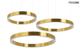 Moosee MOOSEE lampa wisząca RING 40 + 60 + 80 złota na jednej podsufitce