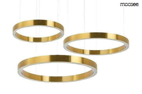Moosee MOOSEE lampa wisząca RING 40 + 60 + 80 złota na jednej podsufitce