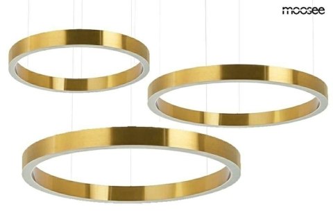 Moosee MOOSEE lampa wisząca RING 60 + 80 + 100 złota na jednej podsufitce