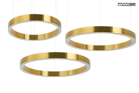 Moosee MOOSEE lampa wisząca RING 60 + 80 + 80 złota na jednej podsufitce