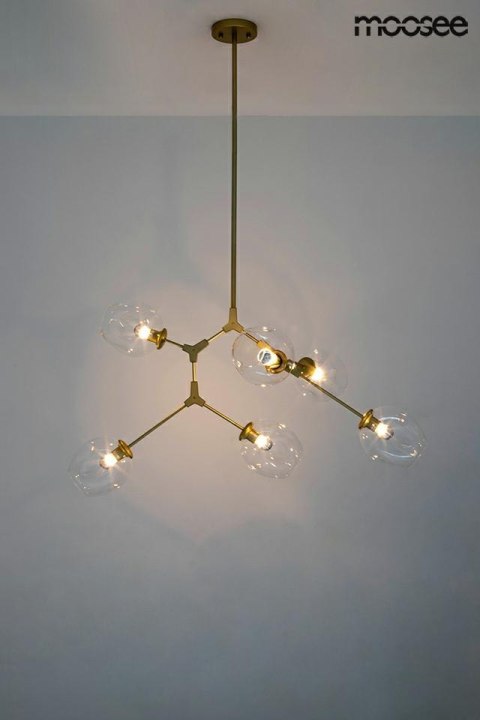Moosee MOOSEE lampa wisząca SPLIT 6 złota