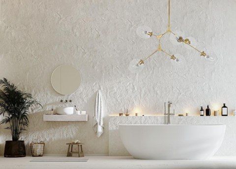 Moosee MOOSEE lampa wisząca SPLIT 6 złota