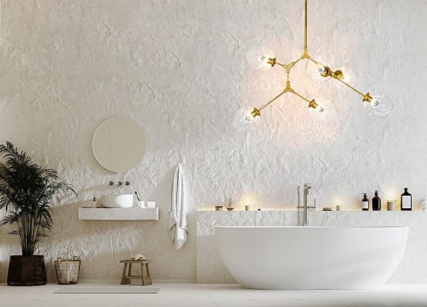 Moosee MOOSEE lampa wisząca SPLIT 6 złota