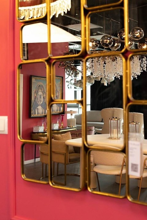 Richmond Interiors RICHMOND lustro ścienne BIRCHE złote