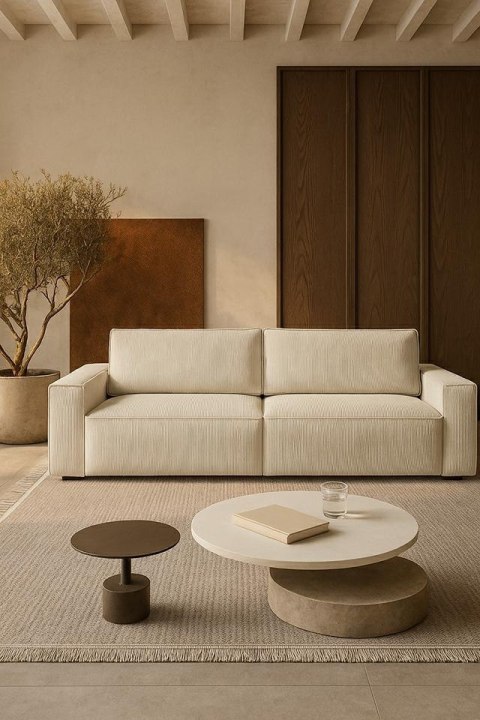 Sofa PILLOW z funkcją spania jasny beż