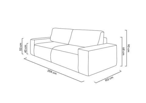 Sofa PILLOW z funkcją spania jasny beż