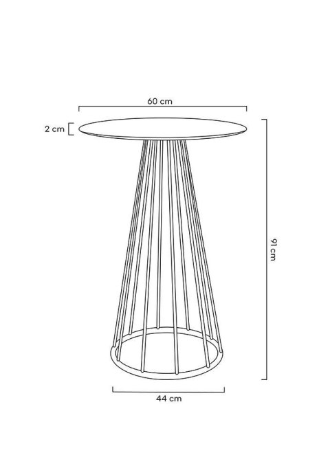 Stolik barowy GLAM 60 biały