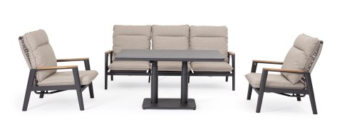 BIZZOTTO stół ogrodowy MIGUEL czarny