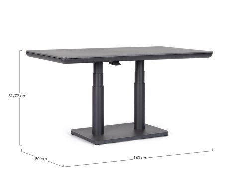 BIZZOTTO stół ogrodowy MIGUEL czarny