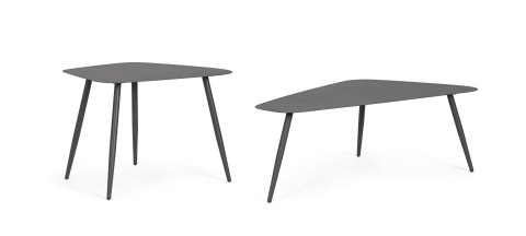 BIZZOTTO zestaw stolików YVONNE FLARED szary