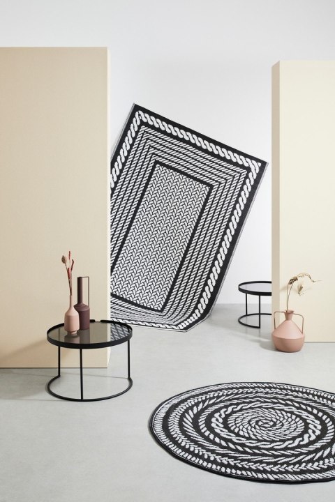 BIZZOTTO zestaw stolików kawowych ZEINA ROUND czarny