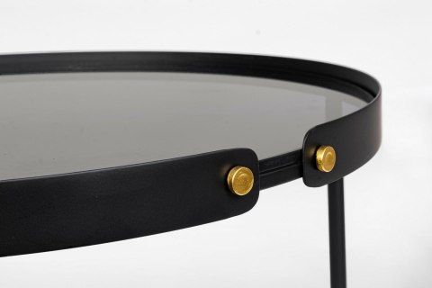 BIZZOTTO zestaw stolików kawowych ZEINA ROUND czarny