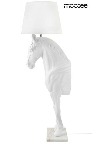 MOOSEE lampa podłogowa KOŃ HORSE STAND M biała - włókno szklane