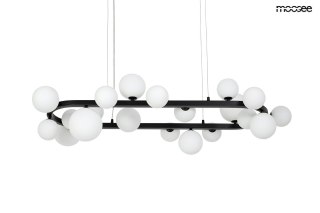 MOOSEE lampa wisząca ALURE OVAL 120 czarna/mleczna
