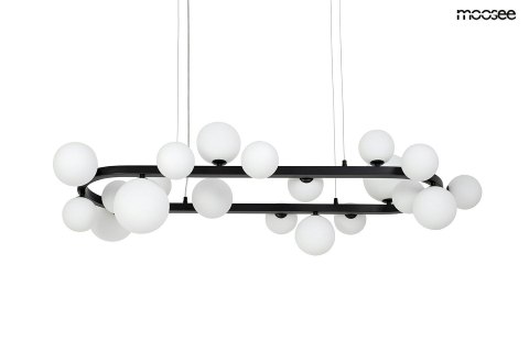 MOOSEE lampa wisząca ALURE OVAL 120 czarna/mleczna