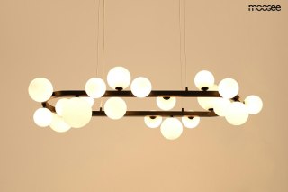 Moosee MOOSEE lampa wisząca ALURE OVAL 120 czarna/mleczna