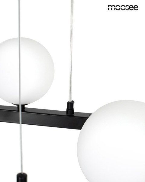 MOOSEE lampa wisząca ALURE OVAL 120 czarna/mleczna