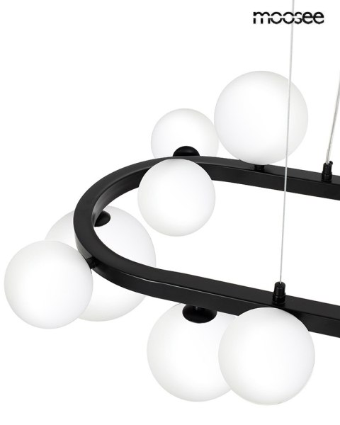 MOOSEE lampa wisząca ALURE OVAL 120 czarna/mleczna