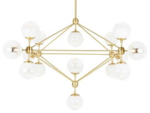 Moosee MOOSEE lampa wisząca PLANETARIO 15 GOLD złota - klosze szronione