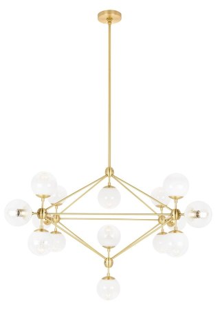 Moosee MOOSEE lampa wisząca PLANETARIO 15 GOLD złota - klosze szronione