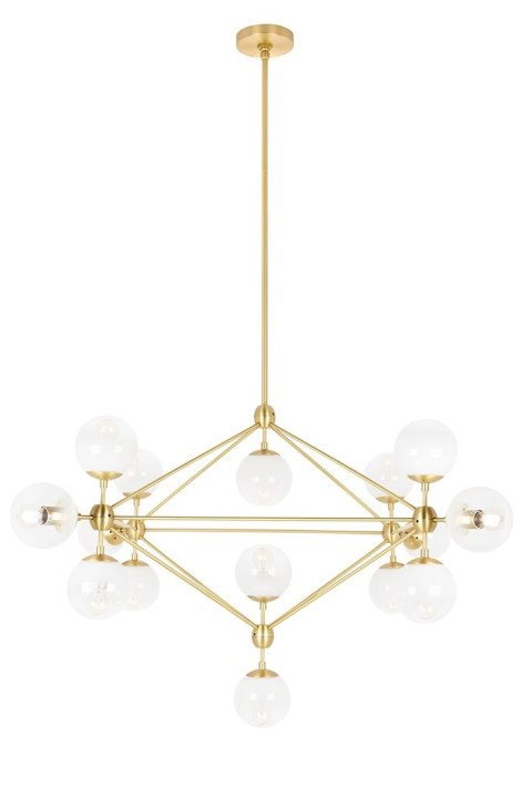 Moosee MOOSEE lampa wisząca PLANETARIO 15 GOLD złota - klosze szronione