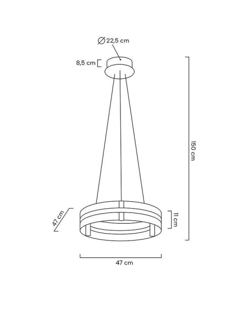Moosee MOOSEE lampa wisząca SATURNUS 47 złota - LED, kryształ, stal szczotkowana