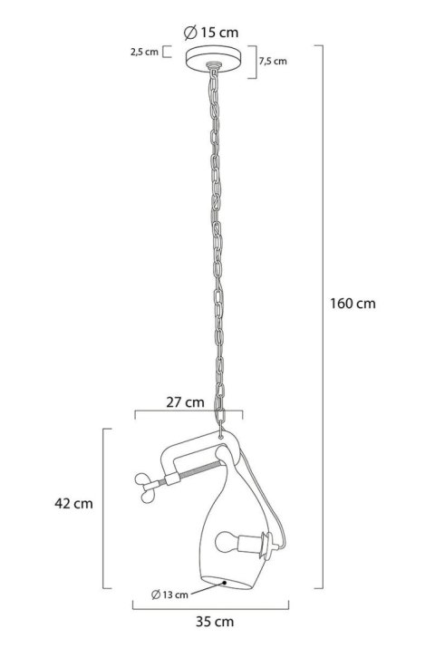 Moosee MOOSEE lampa wisząca VICE mosiądz