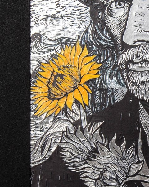 King Home Obraz VAN SUNFLOWER 96x121 cm