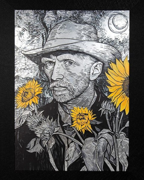 King Home Obraz VAN SUNFLOWER 96x121 cm