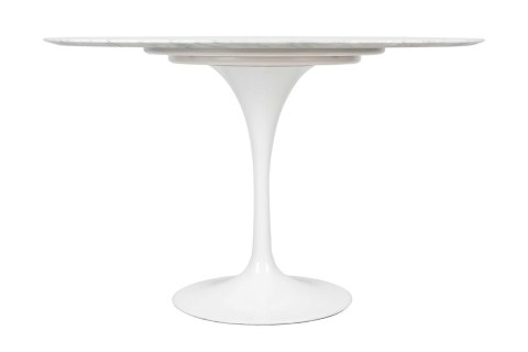 Stół TULIP MARBLE 120 CARRARA biały - marmur, metal