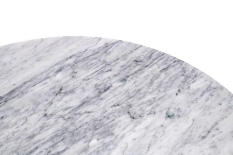Stół TULIP MARBLE 90 CARRARA biały - marmur, metal