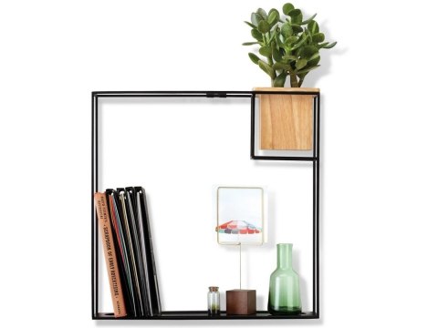 Umbra UMBRA półka CUBIST LARGE czarna - metal, drewno