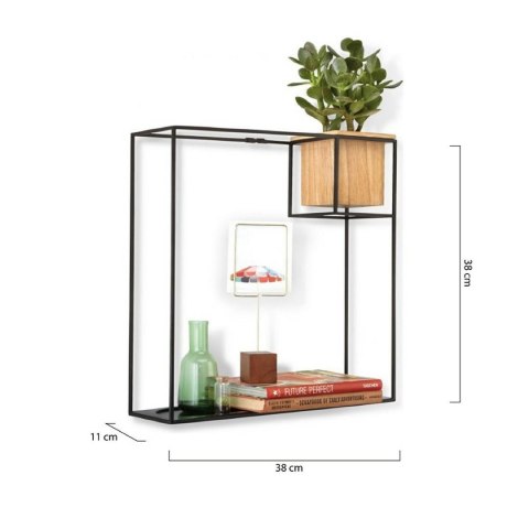 Umbra UMBRA półka CUBIST LARGE czarna - metal, drewno