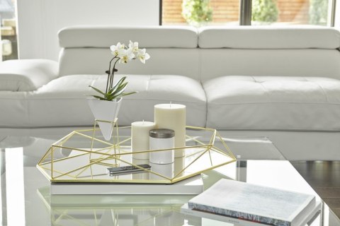 UMBRA zestaw doniczek TRIGG - biały, złoty