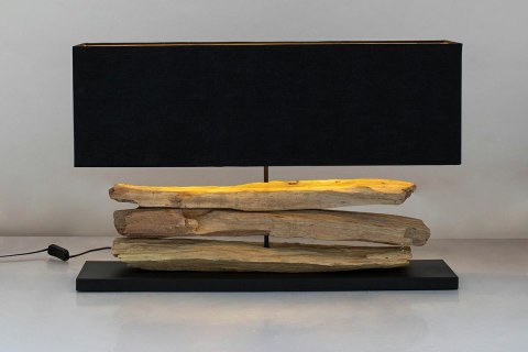 KARE lampa stołowa NATURE 80 x 52 cm czarno-drewniana