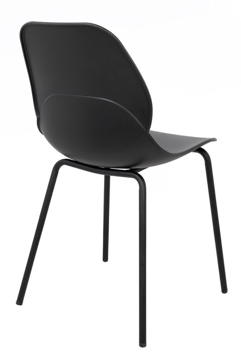 King Home Krzesło ARIA czarne - polipropylen, metal