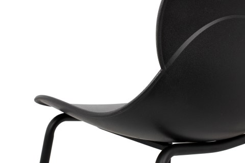 King Home Krzesło ARIA czarne - polipropylen, metal