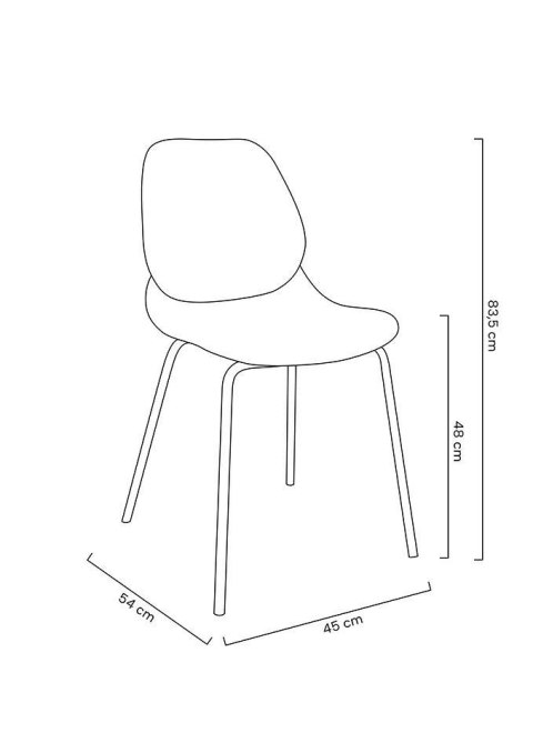 King Home Krzesło ARIA czarne - polipropylen, metal