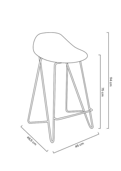 Produkt wycofany Krzesło barowe PERSY czarne 75