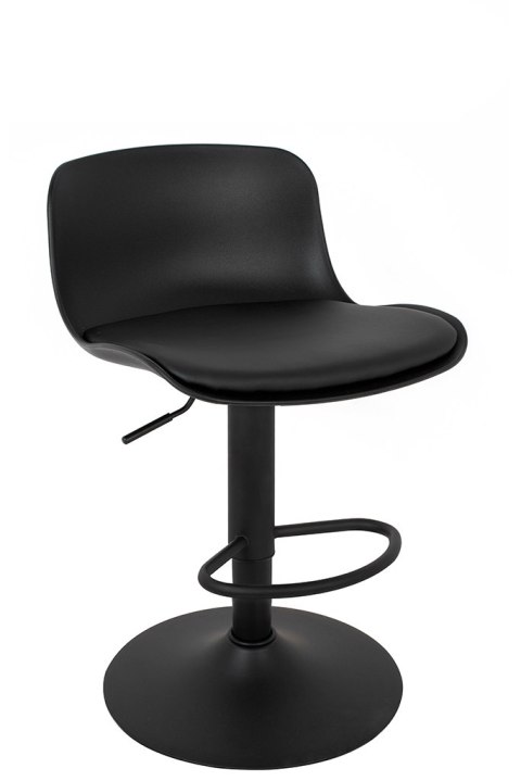 King Home Krzesło barowe STOR TAP regulowane czarne