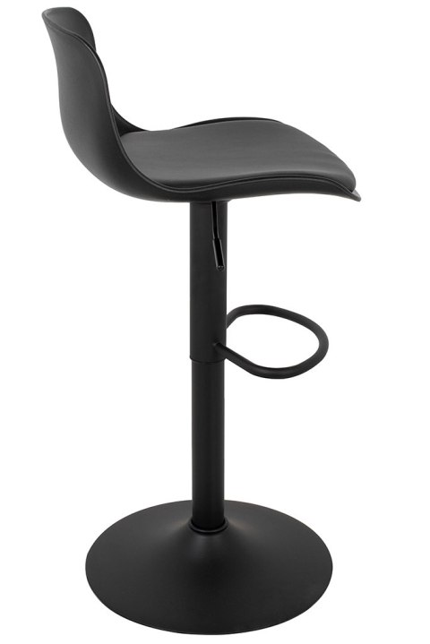 King Home Krzesło barowe STOR TAP regulowane czarne