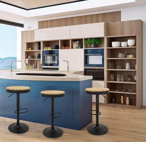 Produkt wycofany Krzesło barowe VOLT regulowane czarne / naturalne