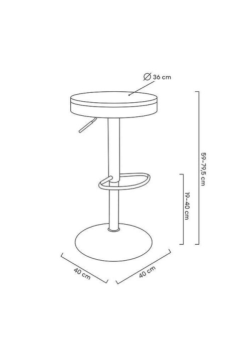 Produkt wycofany Krzesło barowe VOLT regulowane czarne / naturalne